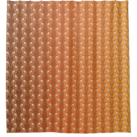  kunstdeco goudpauw-veerpatroon douchegordijn (Voorkant)