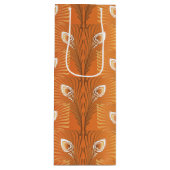  kunstdeco goudpauw-veerpatroon wijn cadeautas (Voorkant)