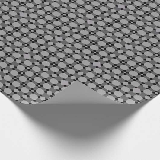  Kunstdeco grijs patroon Cadeaupapier (Hoek)