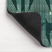 Kunstdeco, Groen, zwart, patroon, art nouveau,  Muismat (Hoek)