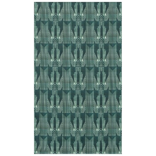 Kunstdeco, Groen, zwart, patroon, art nouveau, Tafelkleed (Voorkant)