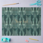 Kunstdeco, Groen, zwart, patroon, art nouveau,  Tissuepapier (Craft)