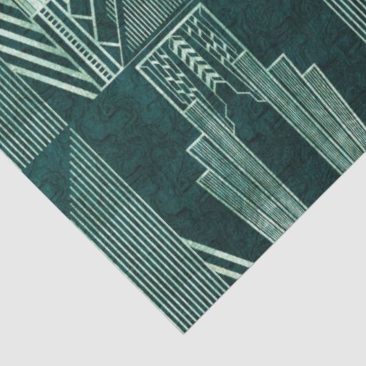 Kunstdeco, Groen, zwart, patroon, art nouveau, Tissuepapier (Detail)