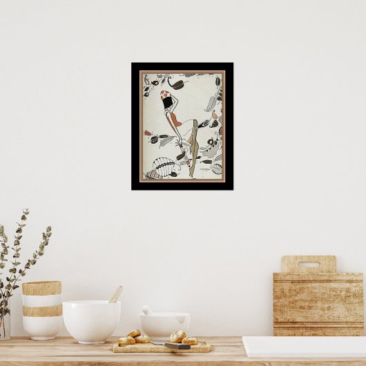 Kunstdeco/grunge uit 1920 poster (Keuken)