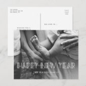 Kunstdeco Happy New Year Holiday foto Briefkaart (Voorkant / Achterkant)