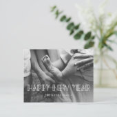 Kunstdeco Happy New Year Holiday foto Briefkaart (Staand voorkant)