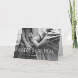 Kunstdeco Happy Nieuwjaar foto Feestdagen Kaart