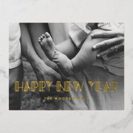 Kunstdeco Happy Nieuwjaar foto Folie Feestdagen Briefkaart