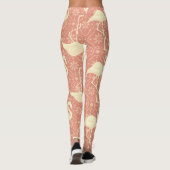 Kunstdeco inspireerde flamingo melon gekleurd leggings (Achterkant)