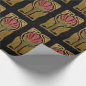 Kunstdeco-inspringingen bij omslagpapier cadeaupapier (Hoek)