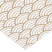 kunstdeco, japans ventilatorpatroon, goud, wit, , lange tafelloper (Hoek)