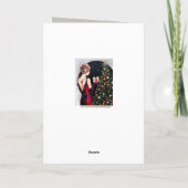 kunstdeco kerstdame  kaart (Achterkant)