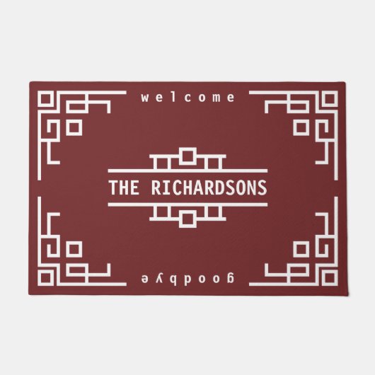 Kunstdeco Kies uw kleurenrek geometrisch Lijst Deurmat (Voorkant)