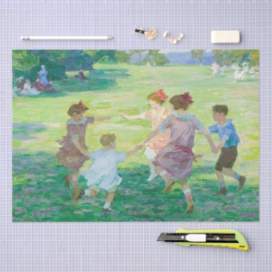  kunstdeco-kinderen die ontkoppelen tissuepapier (Craft)