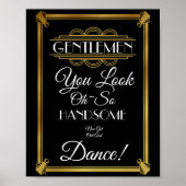 Kunstdeco Mannen badkamer Poster (Voorkant)