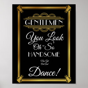 Kunstdeco Mannen badkamer Poster