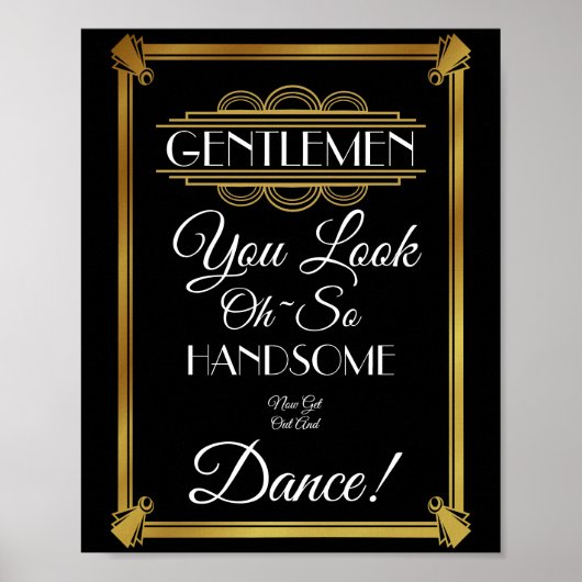 Kunstdeco Mannen badkamer Poster (Voorkant)