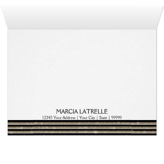 Kunstdeco Moderne horizontale strepe glitter (Binenzijde Horizontaal (Onderkant))