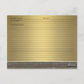 Kunstdeco Moderne horizontale strepe glitter Briefkaart (Achterkant)