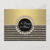 Kunstdeco Moderne horizontale strepe glitter Briefkaart (Voorkant)