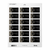 Kunstdeco Moderne horizontale strepe glitter Etiket (Full Sheet)