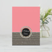 Kunstdeco Moderne horizontale strepe glitter Kaart (Staand voorkant)