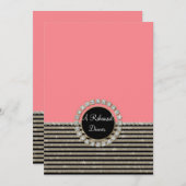 Kunstdeco Moderne horizontale strepe glitter Kaart (Voorkant / Achterkant)