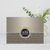 Kunstdeco Moderne horizontale strepe glitter Kaart (Staand voorkant)