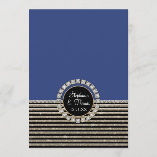 Kunstdeco Moderne horizontale strepe glitter Menu (Voorkant)