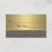 Kunstdeco Moderne horizontale strepe glitter Plaatskaartje (Achterkant)