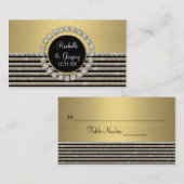 Kunstdeco Moderne horizontale strepe glitter Plaatskaartje (Voorkant / Achterkant)