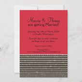 Kunstdeco Moderne horizontale strepe glitter Save The Date (Achterkant)