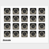 Kunstdeco Moderne horizontale strepe glitter Vierkante Sticker (Vel)