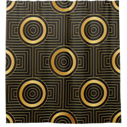 Kunstdeco naadloos  behang douchegordijn (Voorkant)