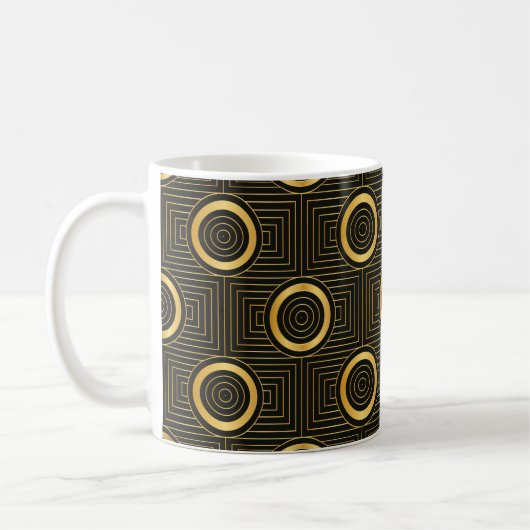 Kunstdeco naadloos  behang koffiemok (Links)