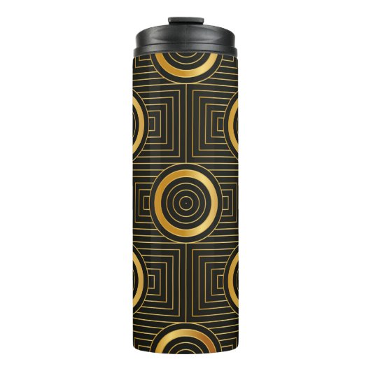 Kunstdeco naadloos behang thermosbeker (Voorkant)