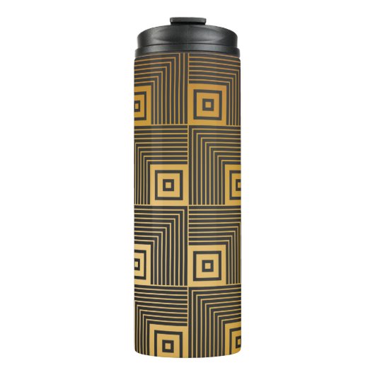 Kunstdeco naadloos behang thermosbeker (Voorkant)