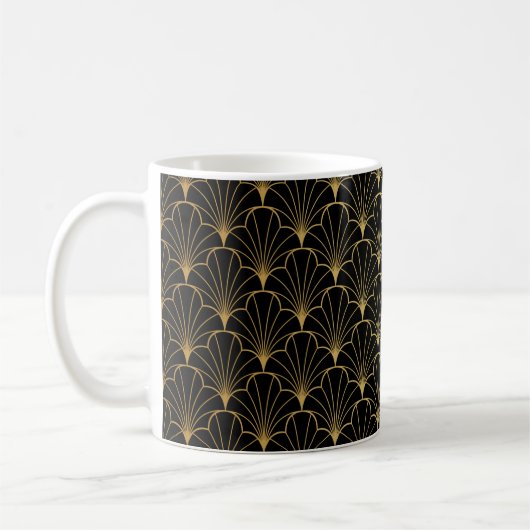 kunstdeco naadloos patroon koffiemok (Links)