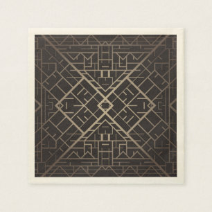 Kunstdeco, nouveau, zilver, zwart, elegant, chic,  servetten