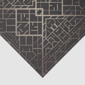 Kunstdeco, nouveau, zilver, zwart, elegant, chic,  tissuepapier (Detail)