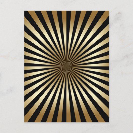 Kunstdeco, patroon, strepen, goud, zwart, , chic, briefkaart (Voorkant)