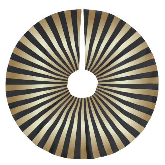 Kunstdeco, patroon, strepen, goud, zwart, , chic, kerstboom rok (Voorkant)
