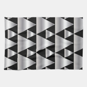 Kunstdeco, patroon, zilver, zwart, elegant, chic, theedoek