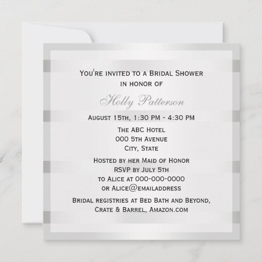 kunstdeco-plunjer Blk White SQ Vrijgezellenfeest Kaart (Achterkant)