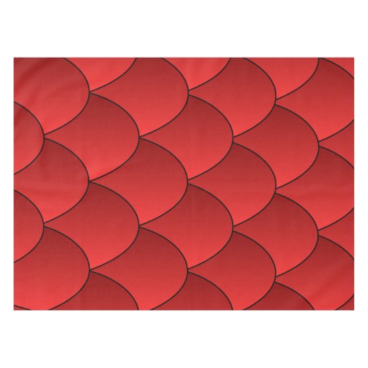 Kunstdeco Red Scales Design Tablecloth Tafelkleed (Voorkant (Horizontaal))