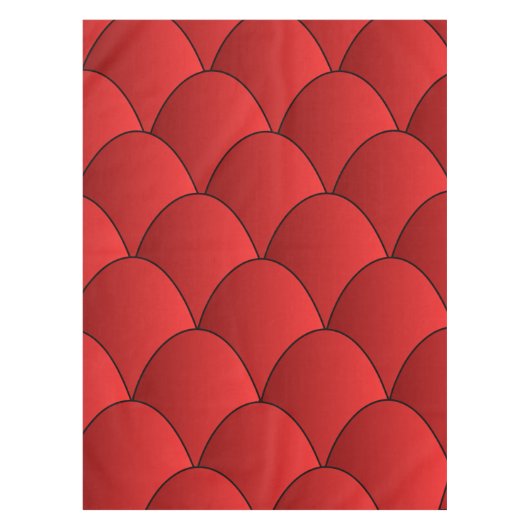 Kunstdeco Red Scales Design Tablecloth Tafelkleed (Voorkant)