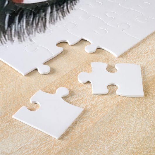 kunstdeco retro dame en hondenkerst legpuzzel (Zijkant)