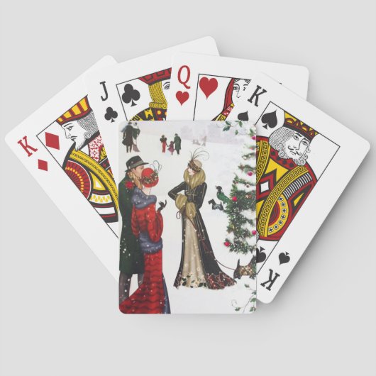 kunstdeco retro - vintages pokerkaarten (Achterkant)