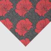 Kunstdeco, rode bloemen, zwart, , chic, elegant, tissuepapier (Detail)