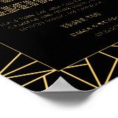  kunstdeco uit de jaren '20 Geëvenaarde trouwcerem Poster (Hoek)